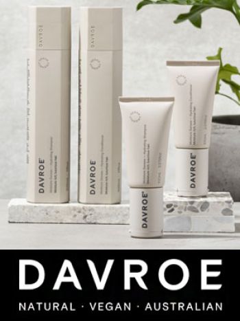 Set of davroe products in a marble surface